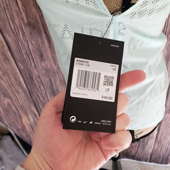 NWT NIKE Dri-Fit Baby Blue Lightweight Running Top - Picture 12 of 14